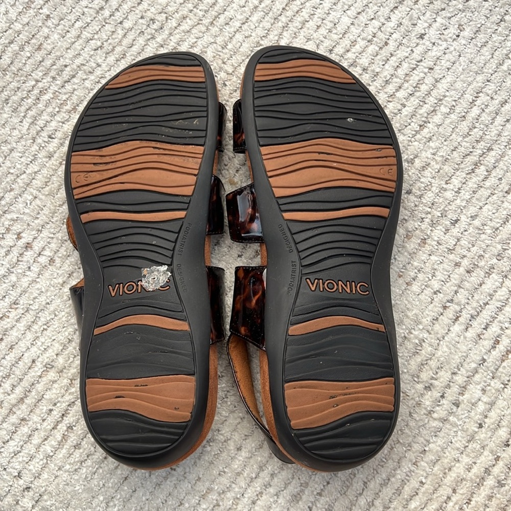 Vionic Womens Paros Tortoise Shell Adjustable Str… - image 5